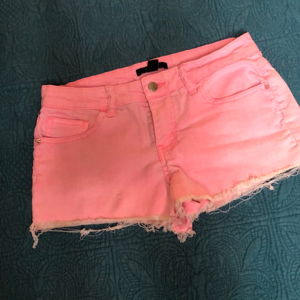 Pink Cutoff Shorts